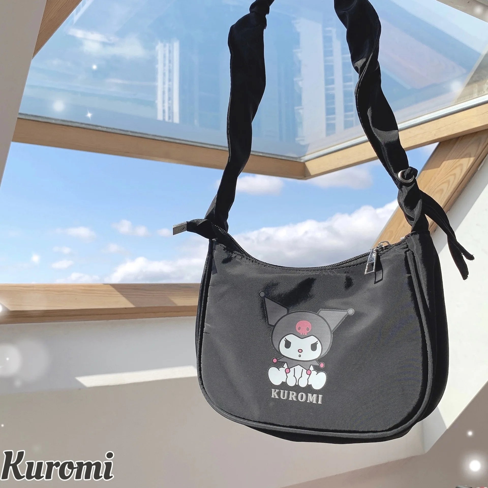 Sanrio Hellokitty Kuromi Cinnamorol Mymelody Pochacco Armpit Bag Kawaii Shoulder Bag Casual Allmatch Tote Women Commuter Handbag
