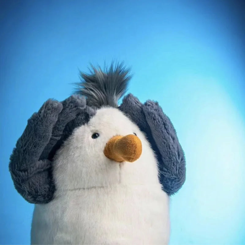 Funny Cute Chipper Seagull Soft Stuffed Animal Plush Toy Beach Star's Birthday Gift for Kids Home Decoration Journey Souvenirs