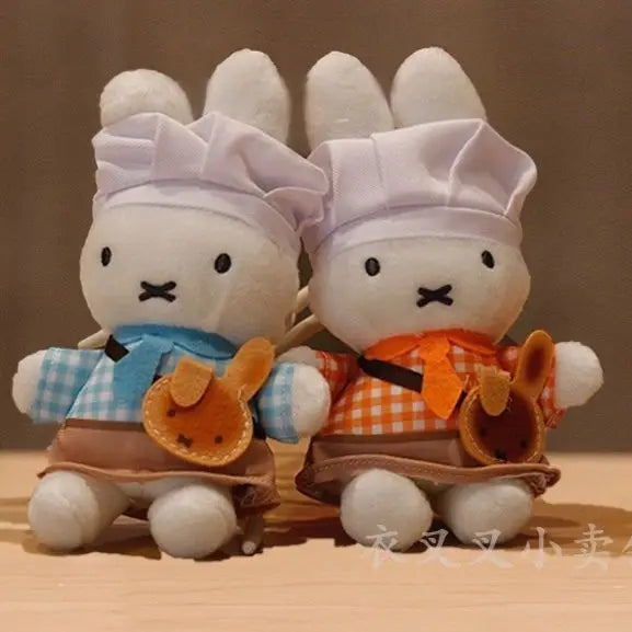 Miffy Plush Pendant Girl Bakery Kitchen Doll Baby Bag Kawaii Student Decorate Decorate Keychain Creative Rabbit Easter Gift
