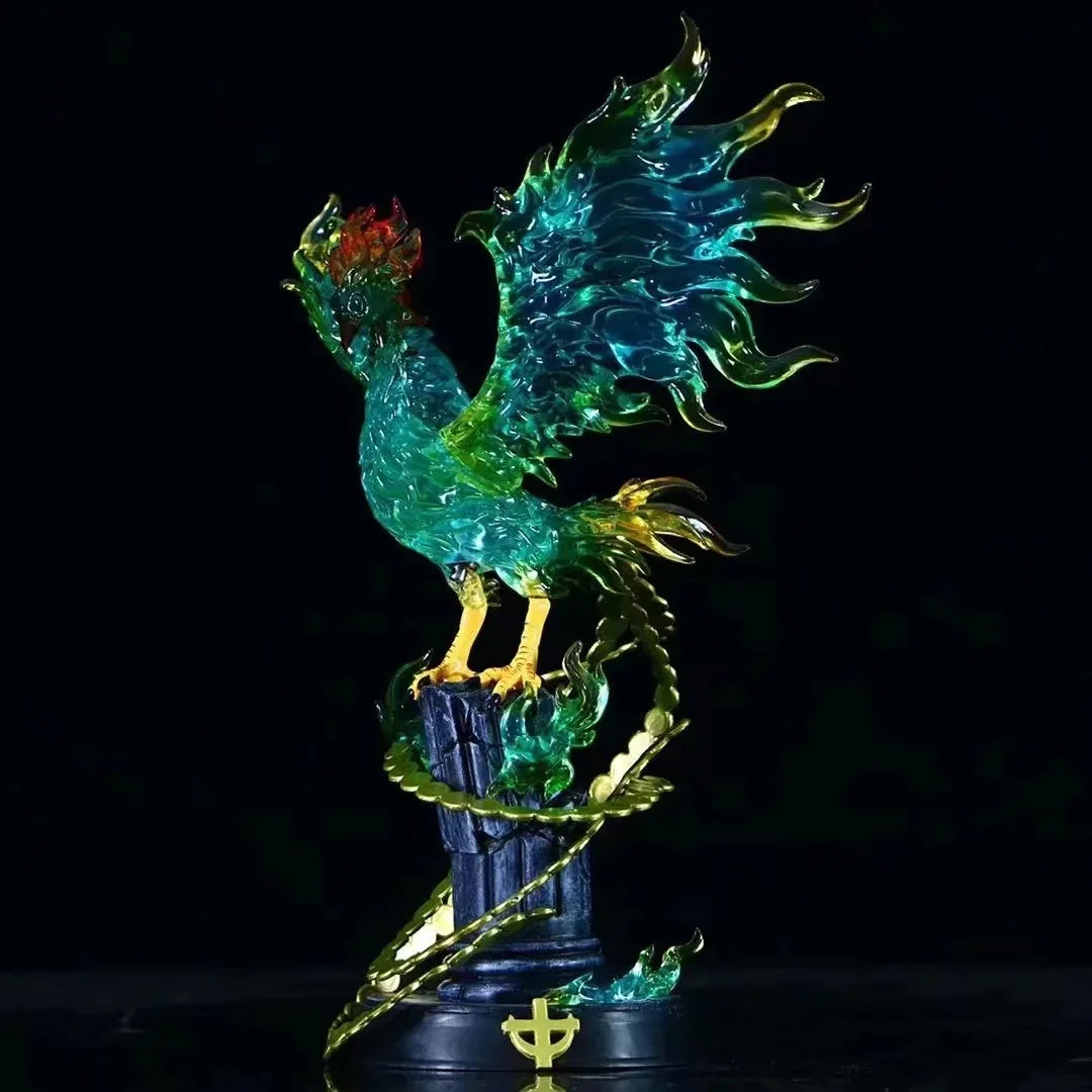 Anime One Piece Battle Phoenix Marco Beast Ver. GK PVC Action Figure Manga Statue Collection Model Kids Toys Doll with Light