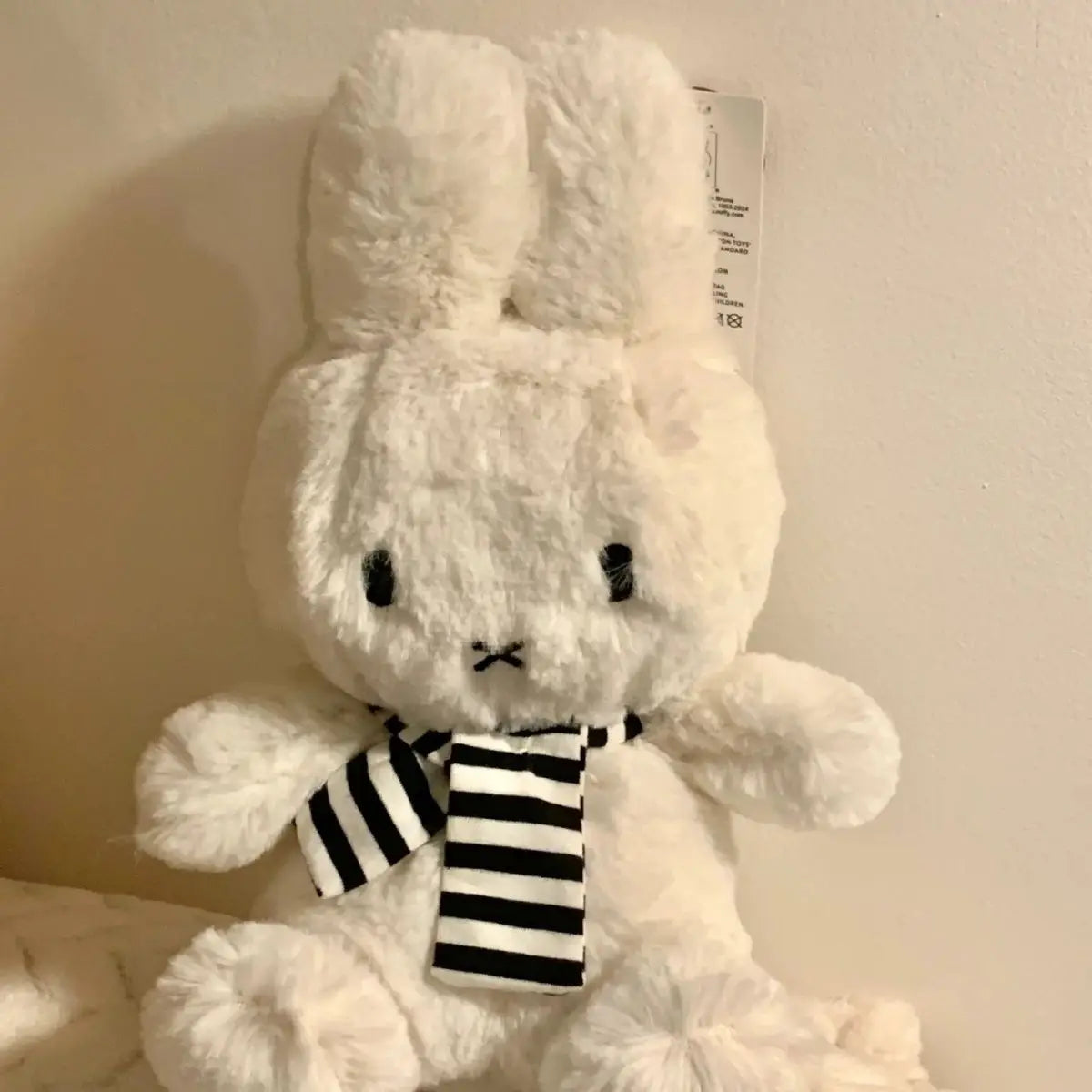 30CM Kawaii Miffy Plush Toy Cute Striped Scarf Doll Plush Doll Boy Girl Gift