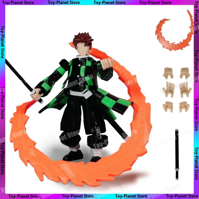 In Stock 3d Printed Demon Slayer Kamado Dummy 13 Tanjirou Multi-Jointed Shapeshift Action Figures Mannequin Custom Gifts Toys