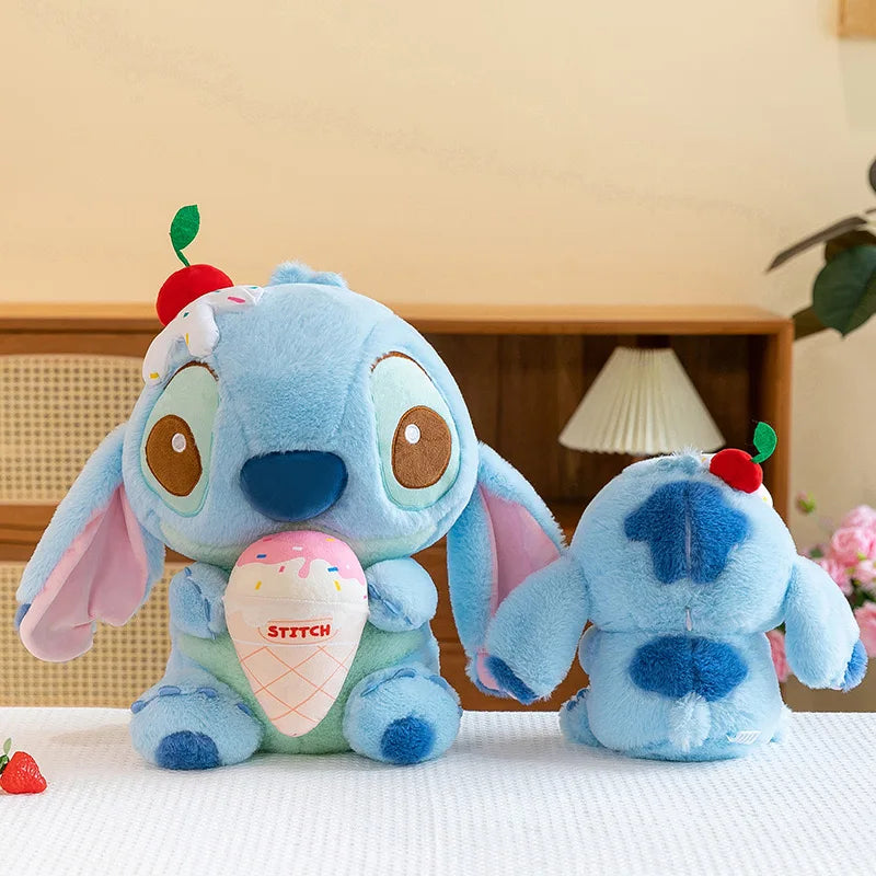 28cm Disney Stitch Ice Cream Soft Toys Cute Plush Doll Cartoon Doll Kawaii Plushie Toys Children Birthday Christmas Gift