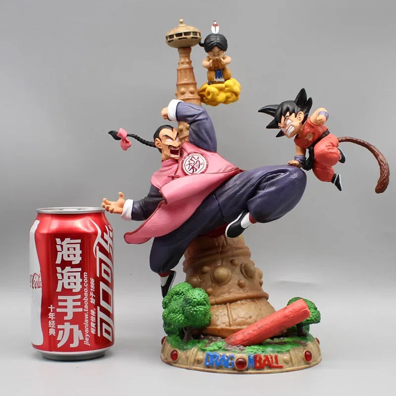 27.5cm Dragon Ball Upa Action Figure Childhood Goku Figure VS Tao Pai Pai Figurine DBZ Anime PVC Collection Toy for Kids Gift