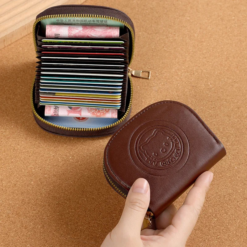 Sanrio Cute Hello Kitty Cartoon New Style Retro Fashion Zipper Card Bag Portable Multifunctional Mini Multi Card Storage Wallets