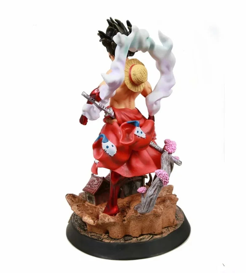 Anime One Piece Wano Luffy Gear Fourth Snakeman Battle Statue PVC Action Figure Collectible Model Kimono Luffy Figure Toys Doll
