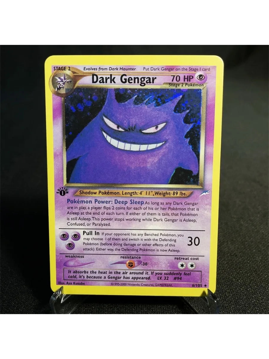 Pokémon Cards Foil Flash Card Neo Destiny Series Celebi Dark Donphan Light Flareon Collection Cards Model Toy Gifts Proxy Card