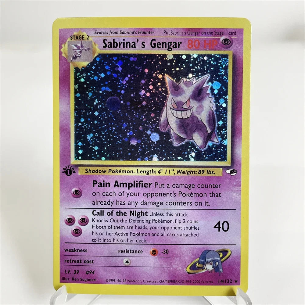 Holographic PKM Collection Cards PTCG Proxy Card Blue Core Paper Card Kids PKM Dark Raichu/Dragonite/Umbreon/Suicunc