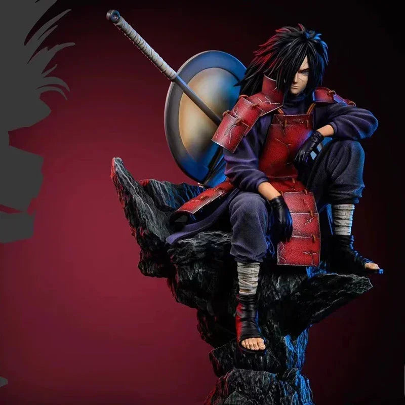 Naruto Anime Figures GK Uchiha Madara Action Figures 29cm PVC Collection NARUTO Model Peripheral Toys Desktop Decoration Gifts
