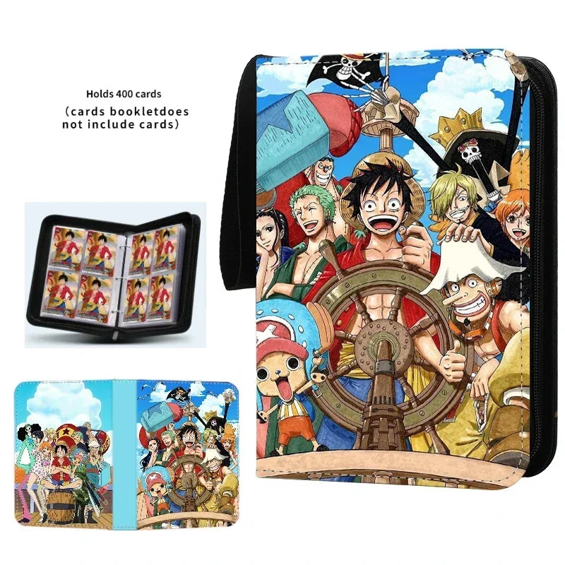 Anime 40-900pcs One Piece Luffy Zoro Card Book Pu Super Large Capacity Card Binder Display Game Collection Card Kids Toy Gift
