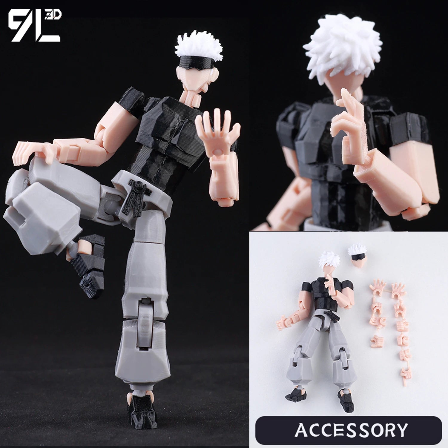 VIP-Dropshipping 9L3D Printed Anime Characters Lucky Dummy 13 Action Figures Multi-Jointed Movable Shapeshift Mannequin Toys