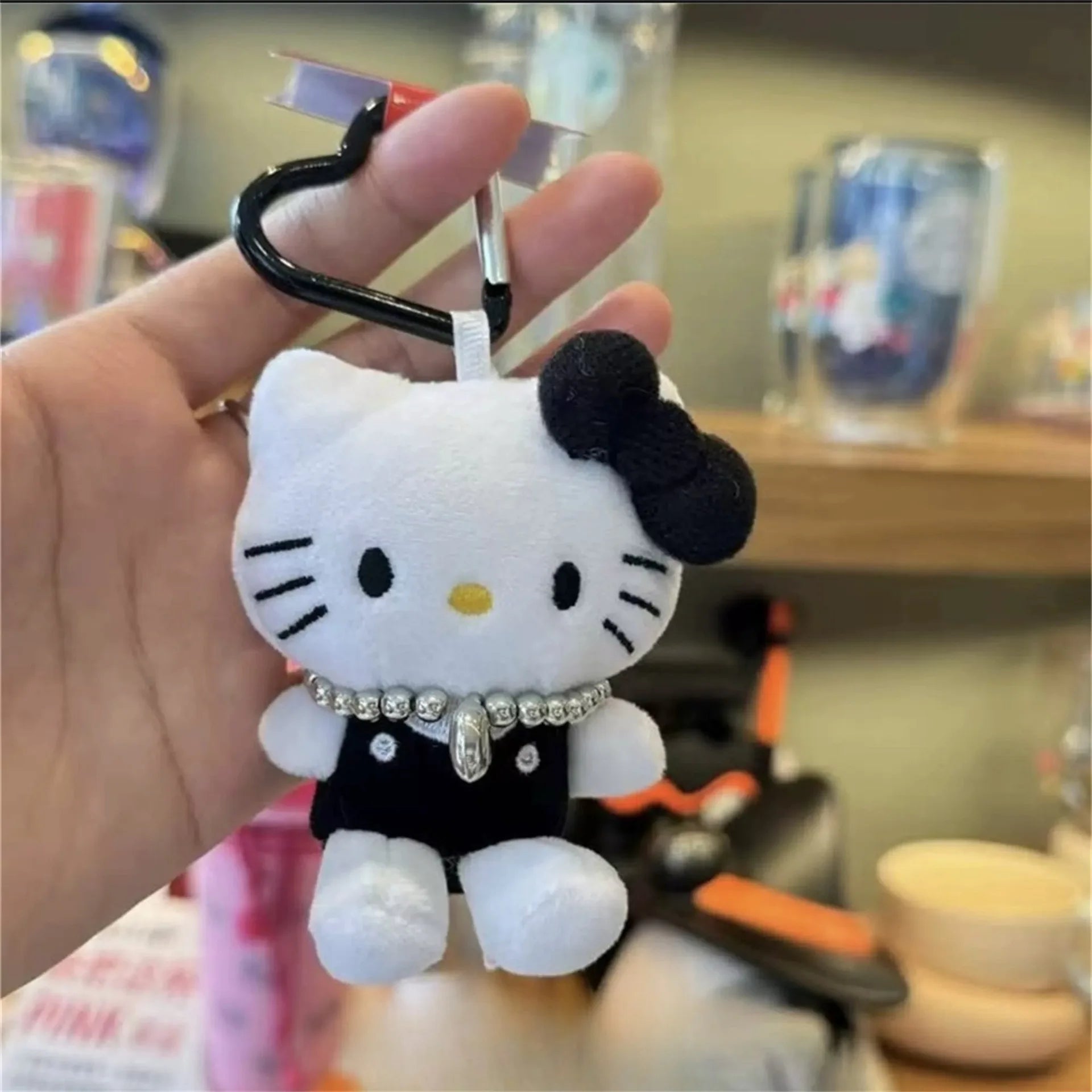 10 styles Hello Kitty Sanrio Hawaiian Series Plush Doll Filling Keychain Dark Skin Cartoon Plush Toy Pendant Cute Birthday Gift