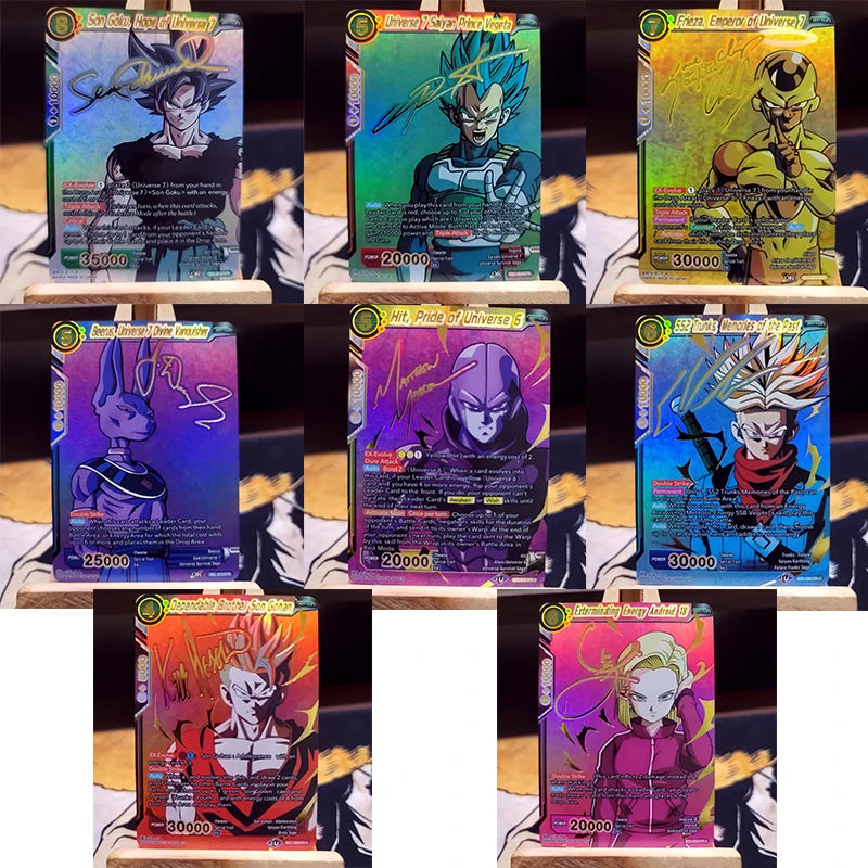 Dragon Ball Super Son Goku Torankusu Bulma DIY Homemade Bronzing Toys Collection Card Christmas Birthday Gift English Version