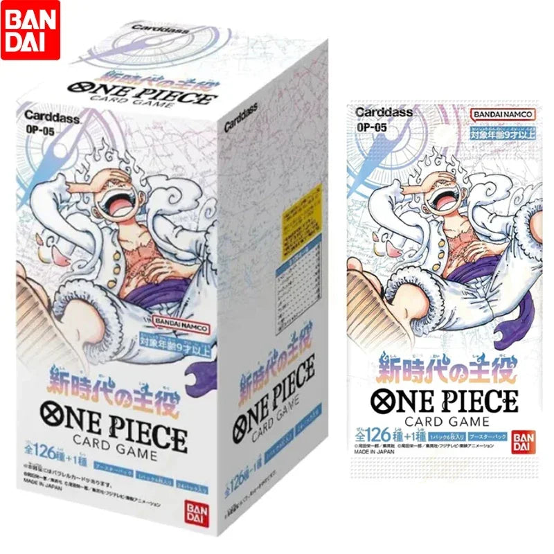 Bandai Original One Piece Cards Japanese OP01 OP05 OP08 OP09 Trading Booster Box Luffy Rare Cards Collector Gift