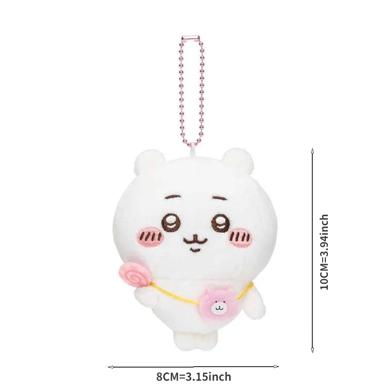 10Cm Miniso Cartoon Chiikawas Plush Doll Keychain Hachiwares Usagis Cute Pendant Outing Series Backpack Decoration Child Gifts