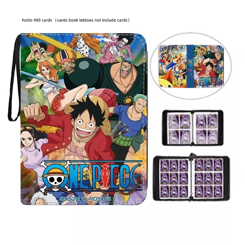 Anime 40-900pcs One Piece Luffy Zoro Card Book Pu Super Large Capacity Card Binder Display Game Collection Card Kids Toy Gift