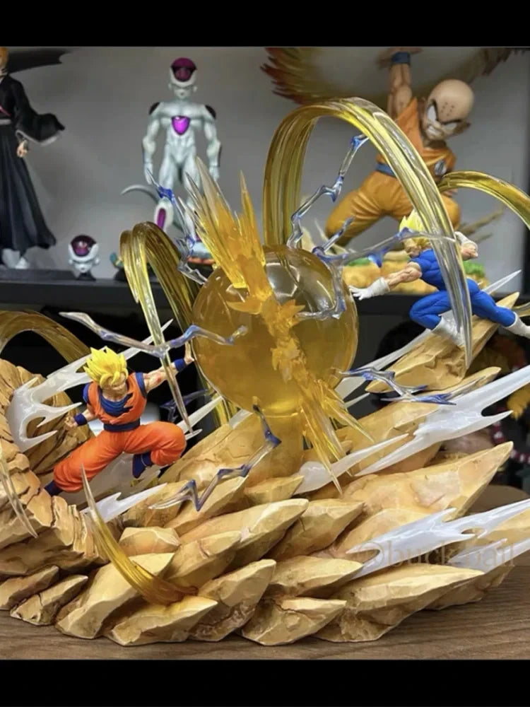 Dragon Ball Figure Goku Vs Vegeta Sky Top Wcf Figure Anime Gk Pvc Goku Battle Vegeta  Anime Action Figurine Model Doll Toys Gift