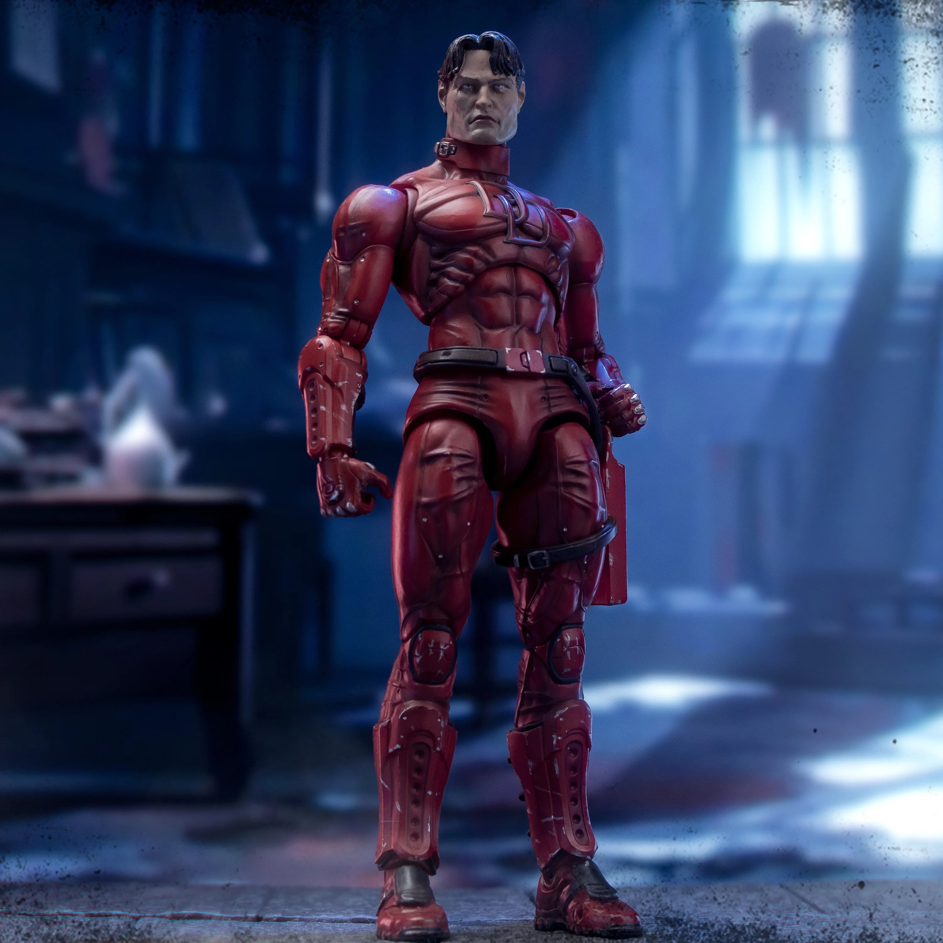 In Stock - FlefToys Marvel Daredevil Classic Red Shadowland Reborn Black 8