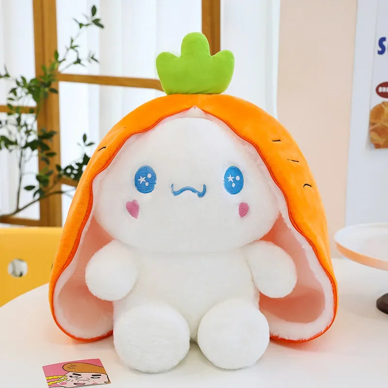 Sanrio Yugui Dog Transforms Into Strawberry Plush Toy Cartoon Cute Pineapple Plush Sleeping Pillow, Giving Girls Birthday Gifts