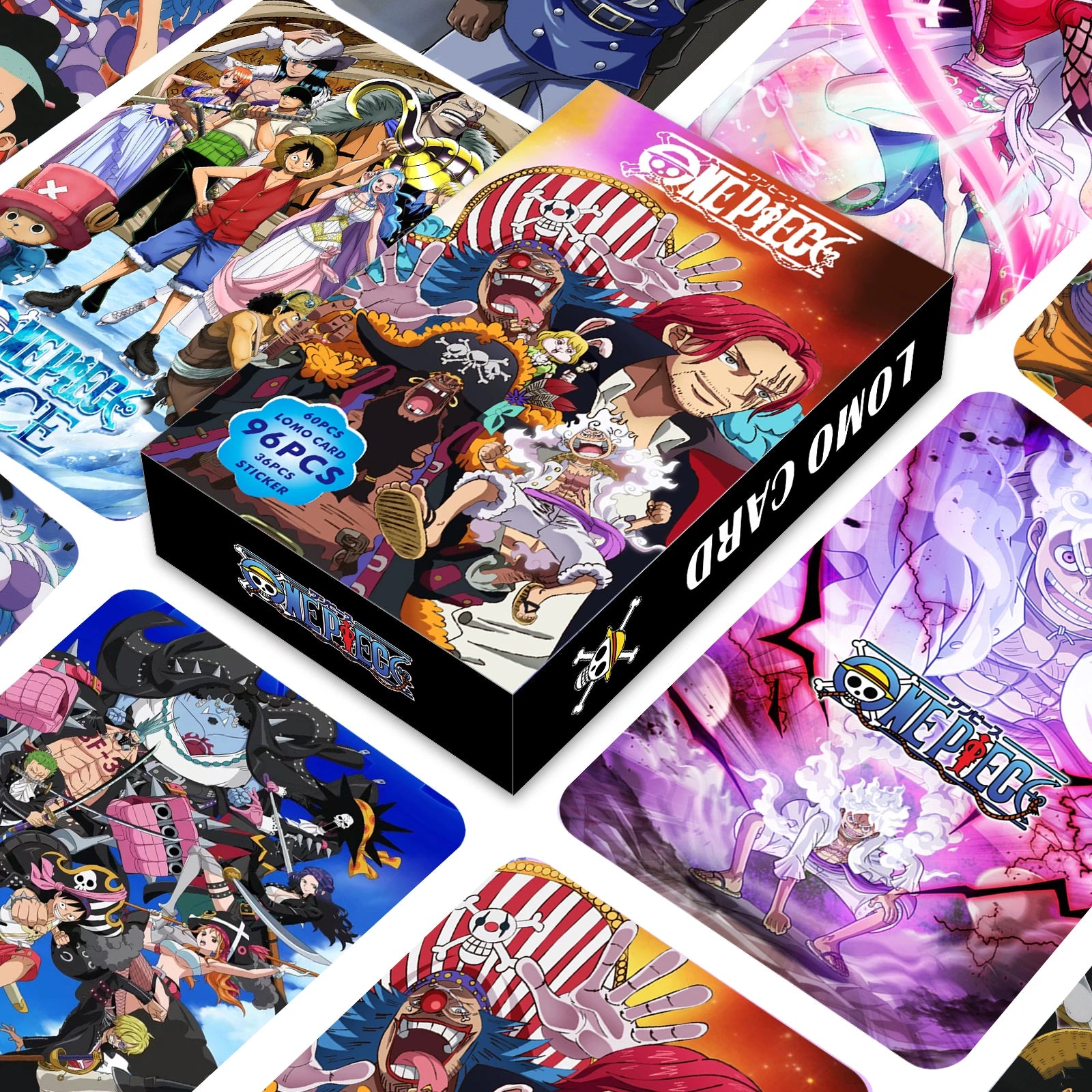 Naruto Japanese Anime Lomo Card One Piece 1pack/96pcs Card Games With Stickers Message Photo Gift For Anime Fan Game Collection