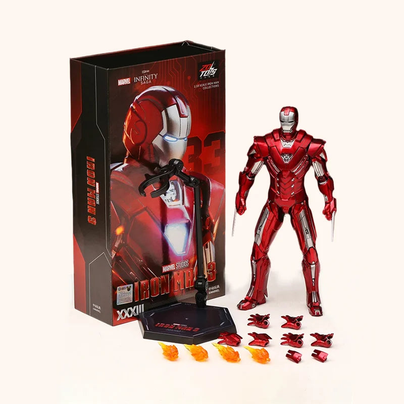 ZD Toys Iron Man Action Figure Iron Patriot MK1-7 MK17 MK33 MK85 MK30 War Machine Legends Avengers Tony Stark Collect Toy Gift