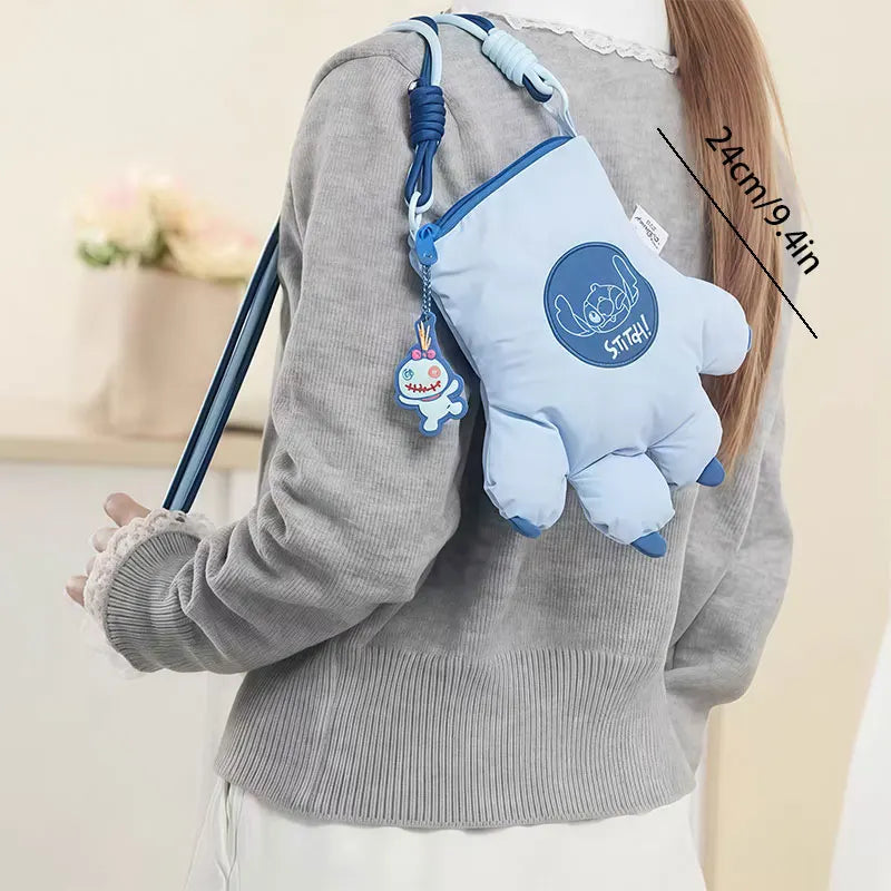 Disney Stitch Plush Toy Anime Doll keyring Cartoon & Cute Children's Toys Backpack Pendant valentines Gift