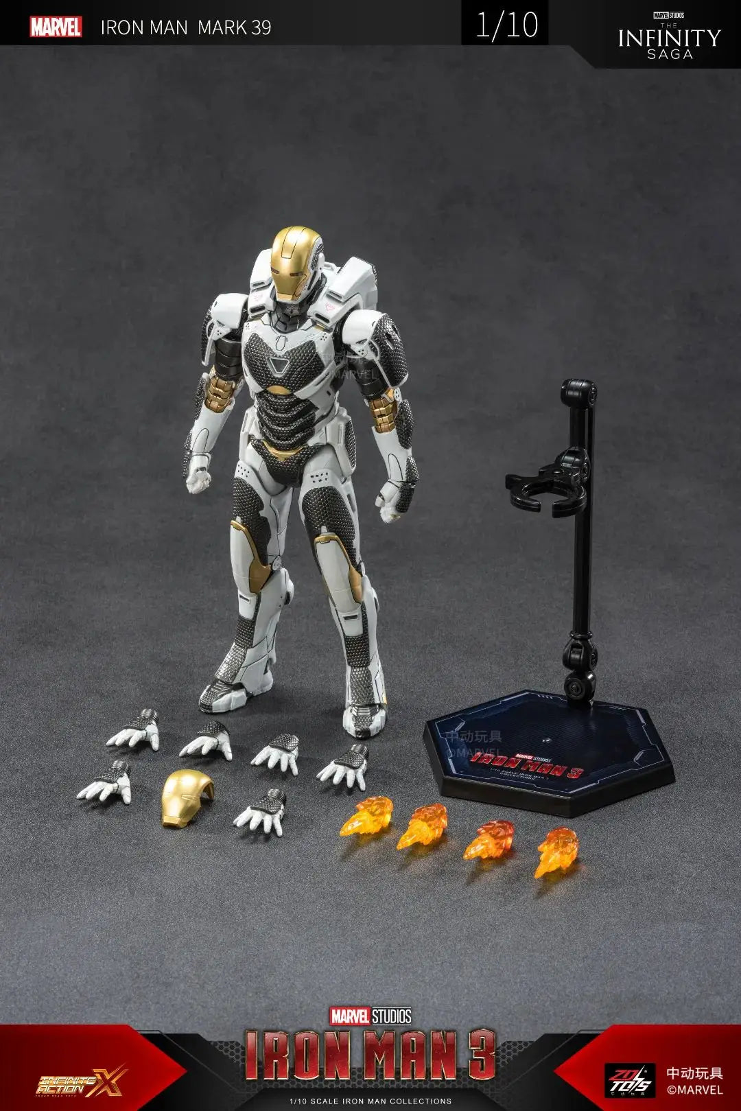 ZD Toys Iron Man Series Blacklash Figures 1/10 MK33 MK39 MK17 MK21Action Figurines Movie Statue Model Adult Collect Gift