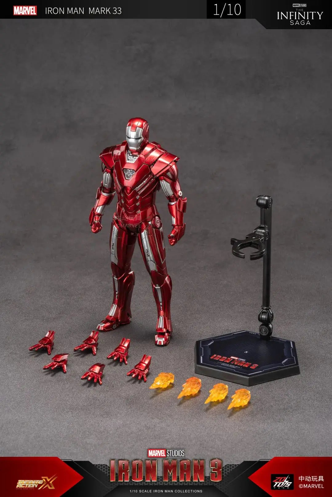 ZD Toys Iron Man Series Blacklash Figures 1/10 MK33 MK39 MK17 MK21Action Figurines Movie Statue Model Adult Collect Gift