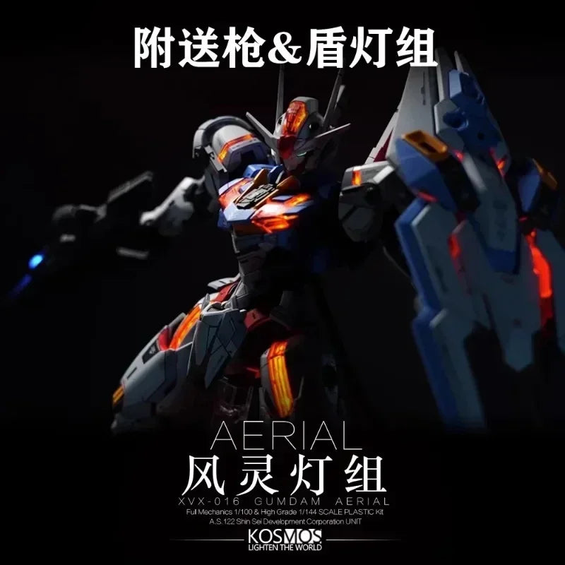 KOSMOS Light World FM 1/100 Aerial Gundam Funnel RGB Led Matrix Magic Light Set Action Toys Figure Gifts
