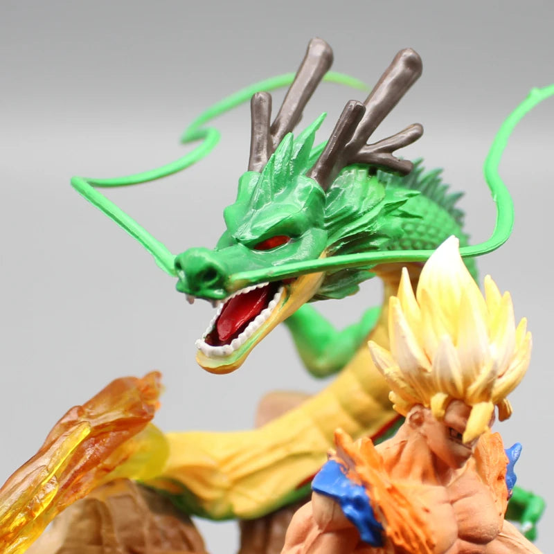 Dragon Ball Figure Son Goku Anime Figurine 23cm Super Saiyan Goku Statue Shenron Frieza Buu Cell Models Collectble Toys Gifts Gk