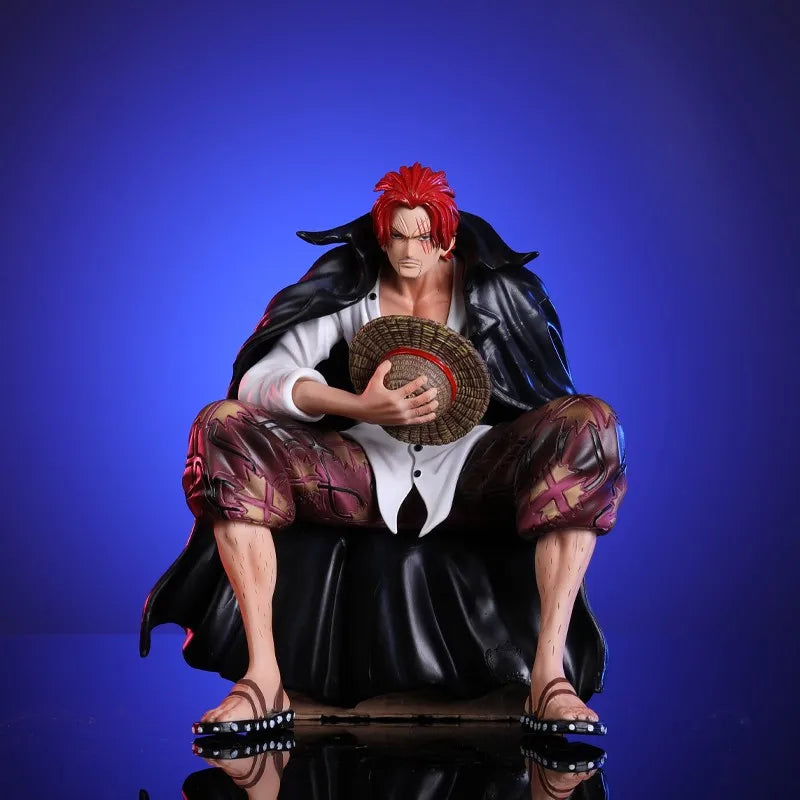 17cm One Piece Shanks Anime Figures Film Red Yonko Red Hair Shanks Action Figure PVC Statue Figurine Model Decoration Doll Toys