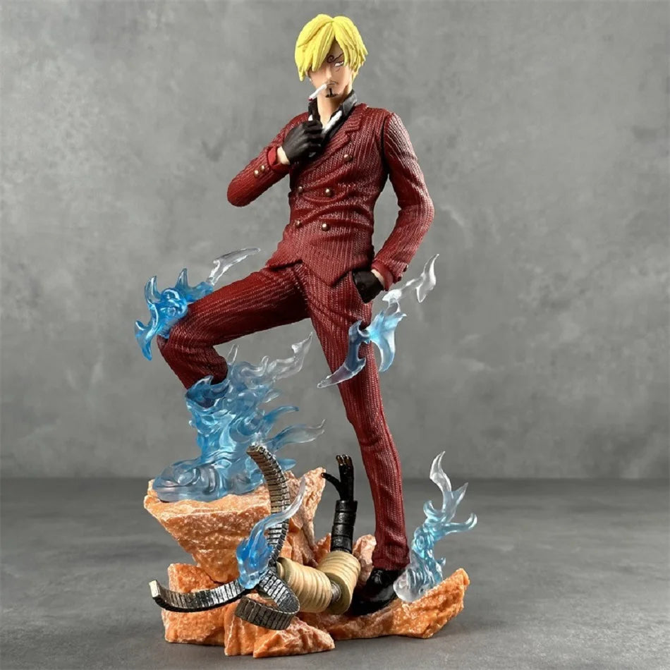 One Piece Gk Black And White Sanji Large 23cm Sanji Anime Accessory Model Children'S Toy
