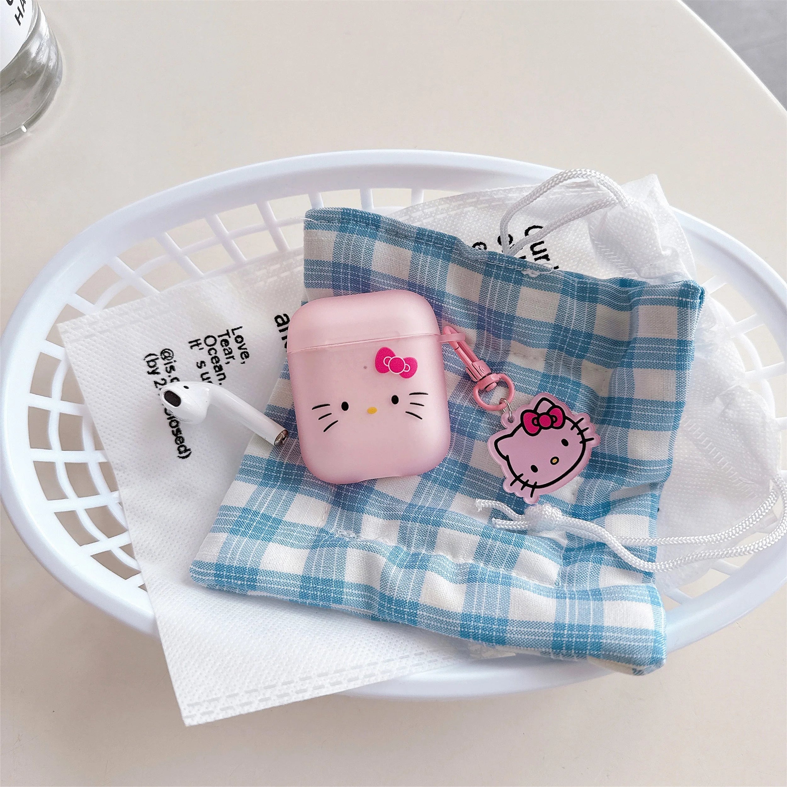 For Airpods 1 2 3 4 Pro Pro 2 Hello Kitty Matte TPU Earphone Case Accessories Cover