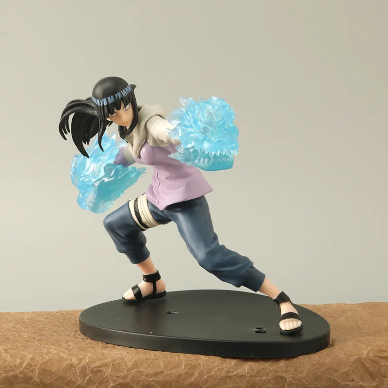 16cm Naruto Anime Figure Rock Lee Hyuuga Hinata Roubu Double Lion Fist Fighting PVC Action Figure Collection Model Doll Toy Gift