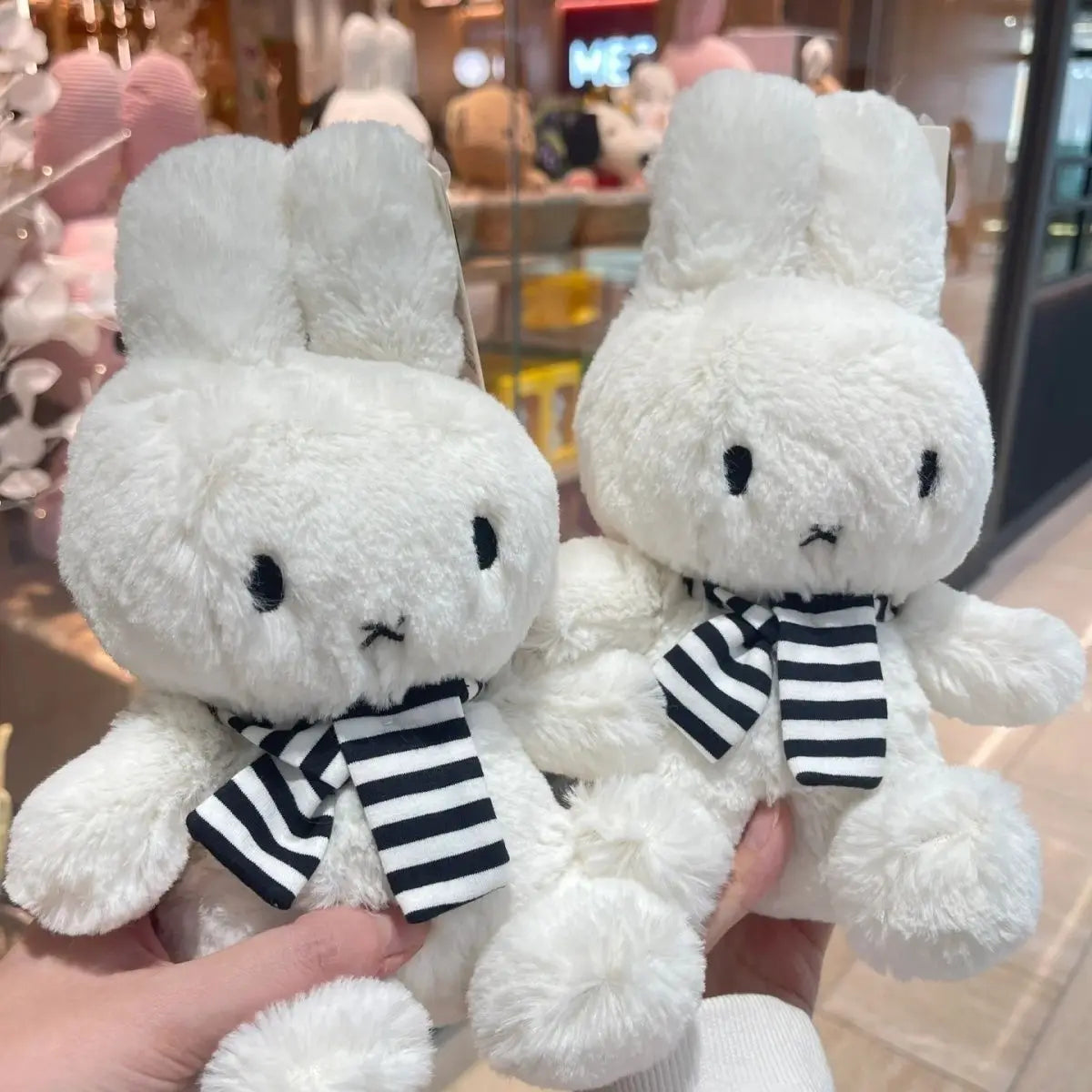 30CM Kawaii Miffy Plush Toy Cute Striped Scarf Doll Plush Doll Boy Girl Gift