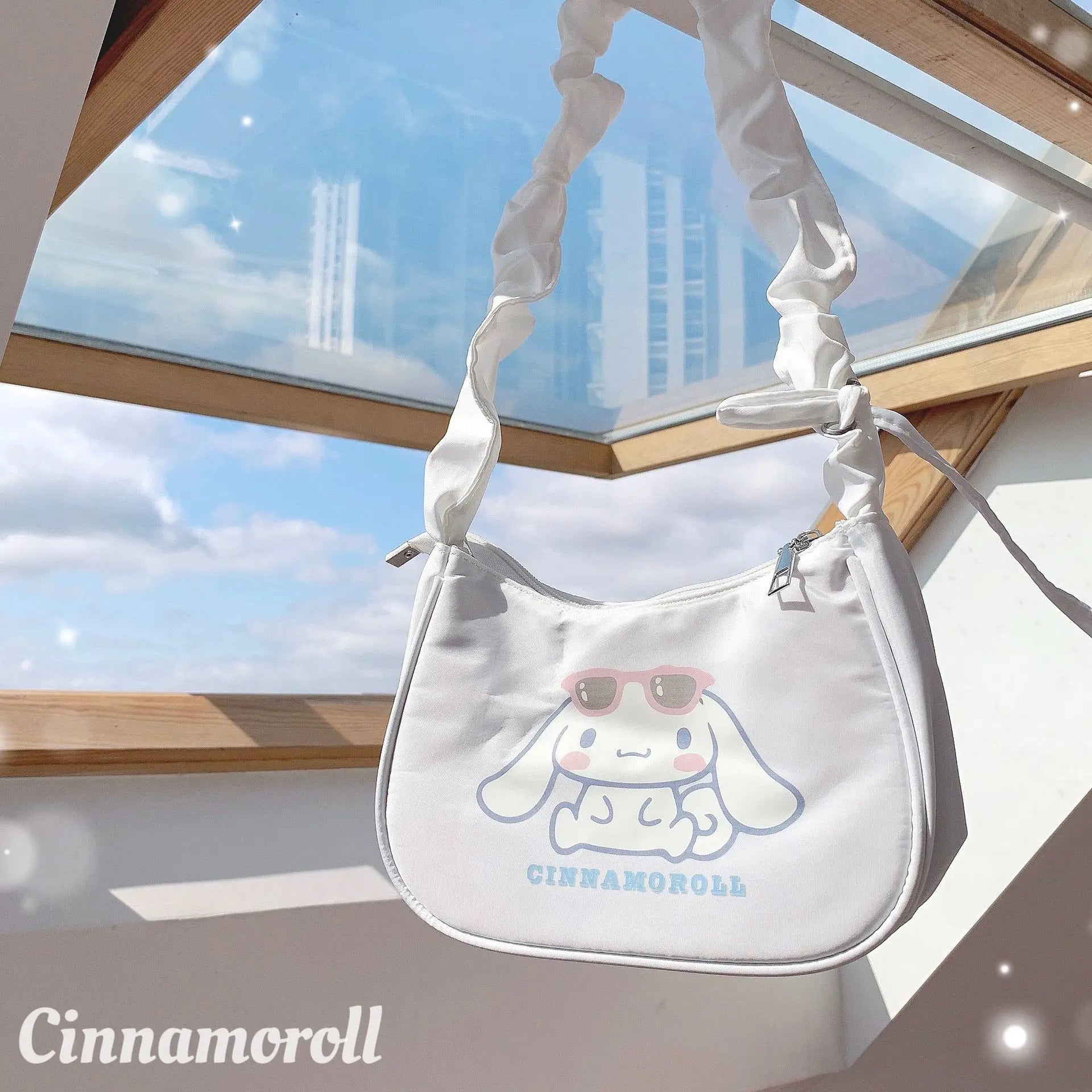 Sanrio Hellokitty Kuromi Cinnamorol Mymelody Pochacco Armpit Bag Kawaii Shoulder Bag Casual Allmatch Tote Women Commuter Handbag