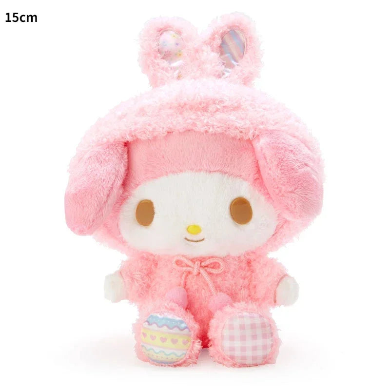 Sanrio Kuromi Cinnamoroll Melody Plush Toy Doll Anime Kawaii Doll Pendant Collection Children's Birthday Festival Gift