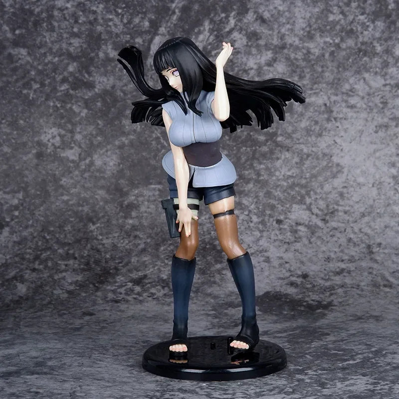 20cm Doll Model Uzumaki Naruto Anime Figures 2nd Generation Long Hair Hyuga Hinata Figurines Car Decoration Kids Toys Gifts