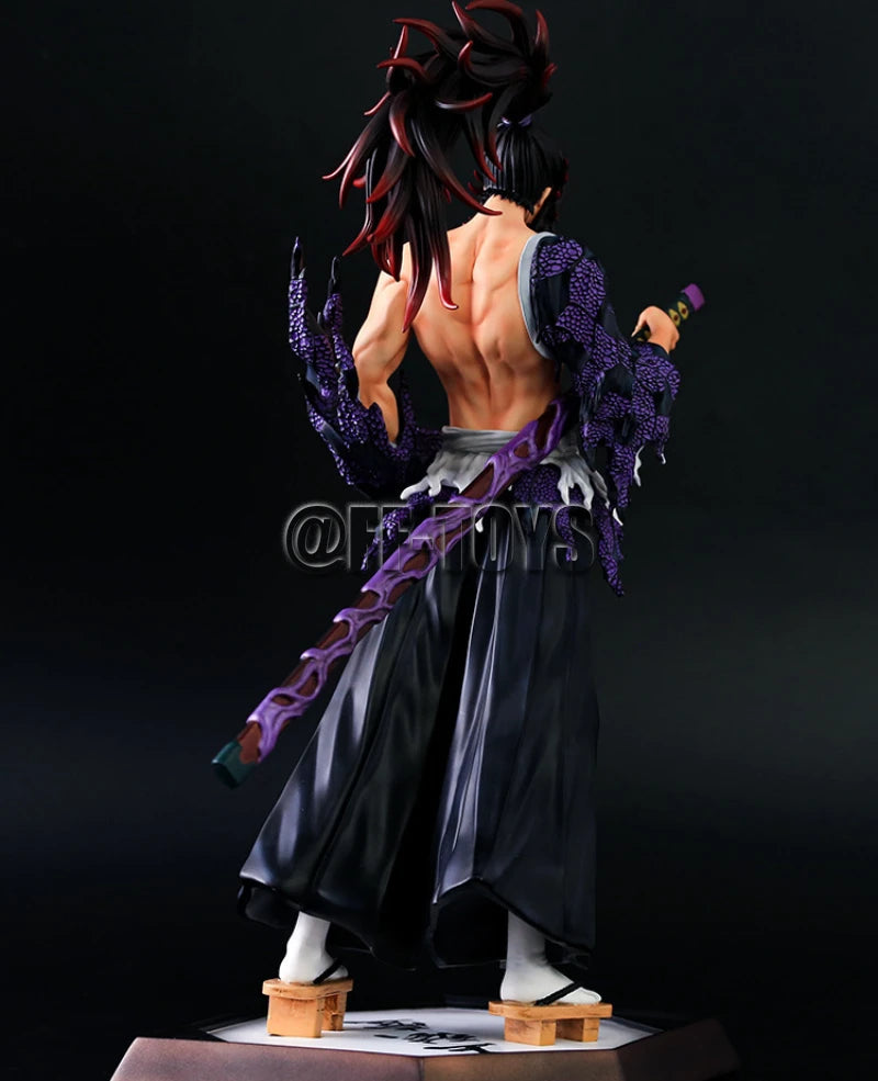 Anime Demon Slayer Figure Tsugikuni Yoriichi Kokushibo Action Figures Kimetsu No Yaiba GK Statue Model Doll Toys for Children