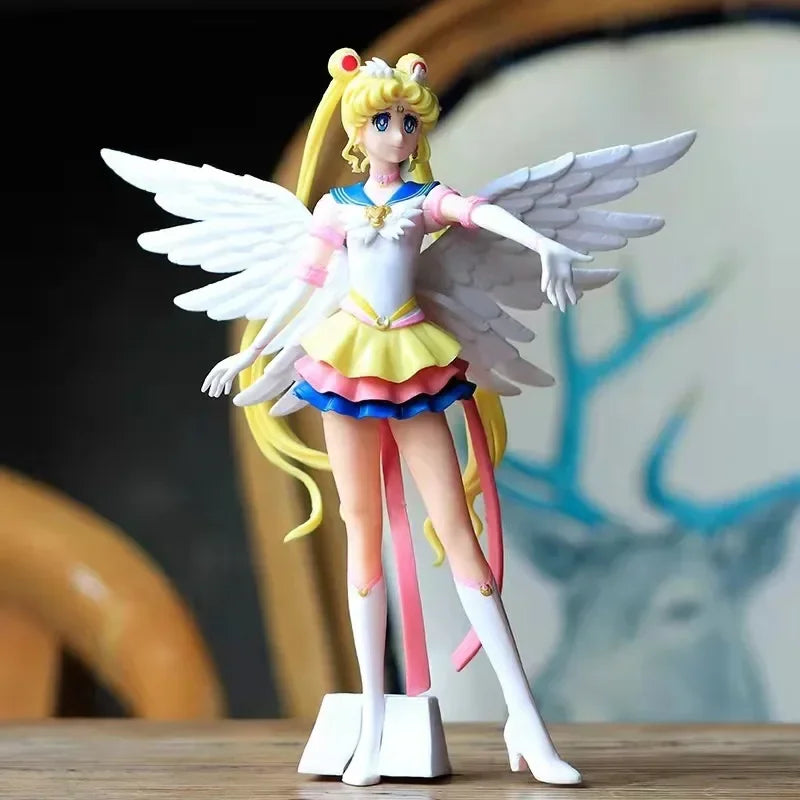 35cm Sailor Moon Figure Tsukino Usagi Action Figures Pvc Statue Model Collection Desk Ornament Standing Toys Girl Birthday Gifts