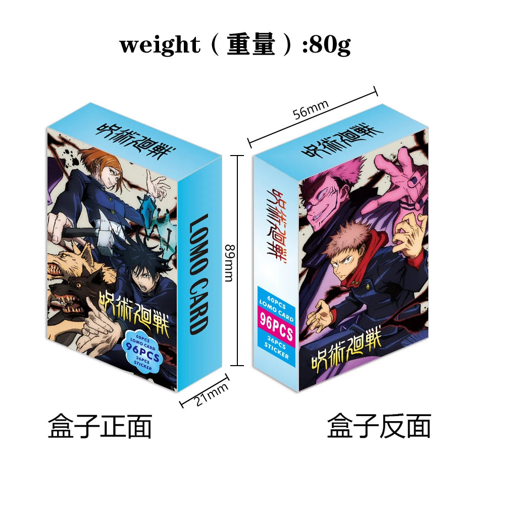 Naruto Japanese Anime Lomo Card One Piece 1pack/96pcs Card Games With Stickers Message Photo Gift For Anime Fan Game Collection