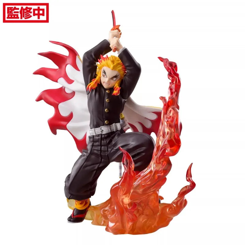 Demon Slayer Akaza Rengoku Kyoujurou Desktop Cute Doll Anime Action Figure Toy Gift Model Collection