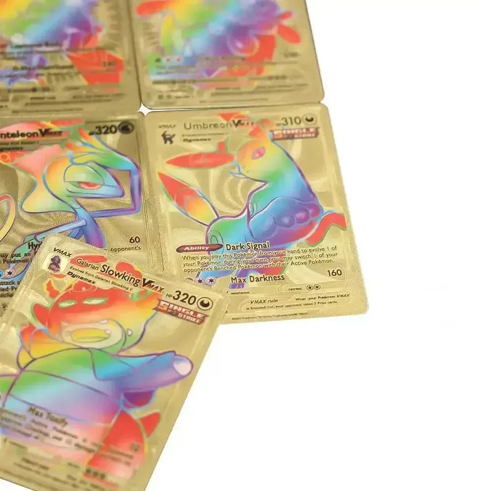 2024 27-55PCS Pokemon Colorful Gold Foil Card Charizard Pikachu Arceus Silver Rainbow English German VSTAR GX V VMAX Card
