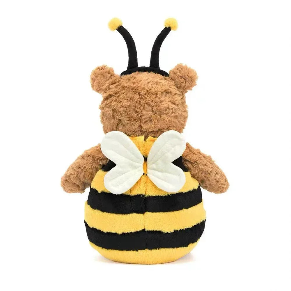 Squishy Teddy Bear Transform Into Bee Plush Doll Stuffed Toys For Children Huggable Sleep Pillow Lovely Christmas Birthday Gift