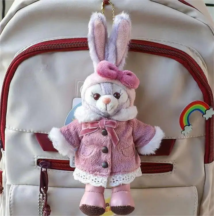 Disney Stellalou Duff Anime Figure Plush Keychain and Bag Pandent Stuffed Animals Rabbit and Bear Peluche Bag Decorations