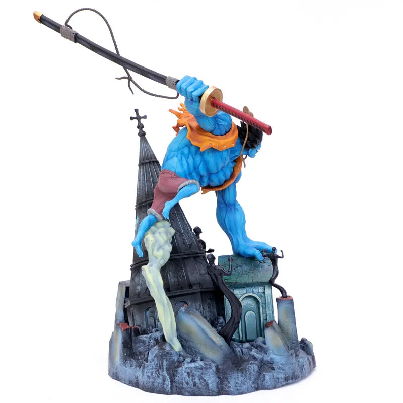 42cm Anime One Piece Nightmare Gekko Moria Luffy GK Statue PVC Action Figure Collectible Model Kids Toys Big Size Luffy Doll