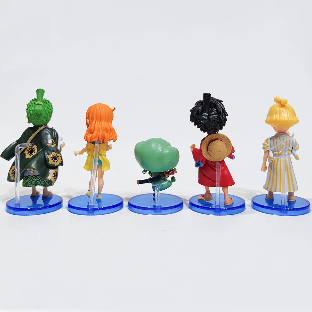 10Pcs/set One Piece Anime Figure Luffy Sanji Nami Zoro Chopper Frank Robin PVC Action Figure Model Children Dolls Gift Toys