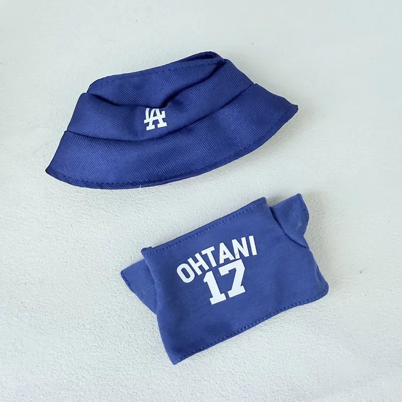 The first, second and third generations of Labubu clothes pendant Labubu sitting baby clothes LA baseball suit trend