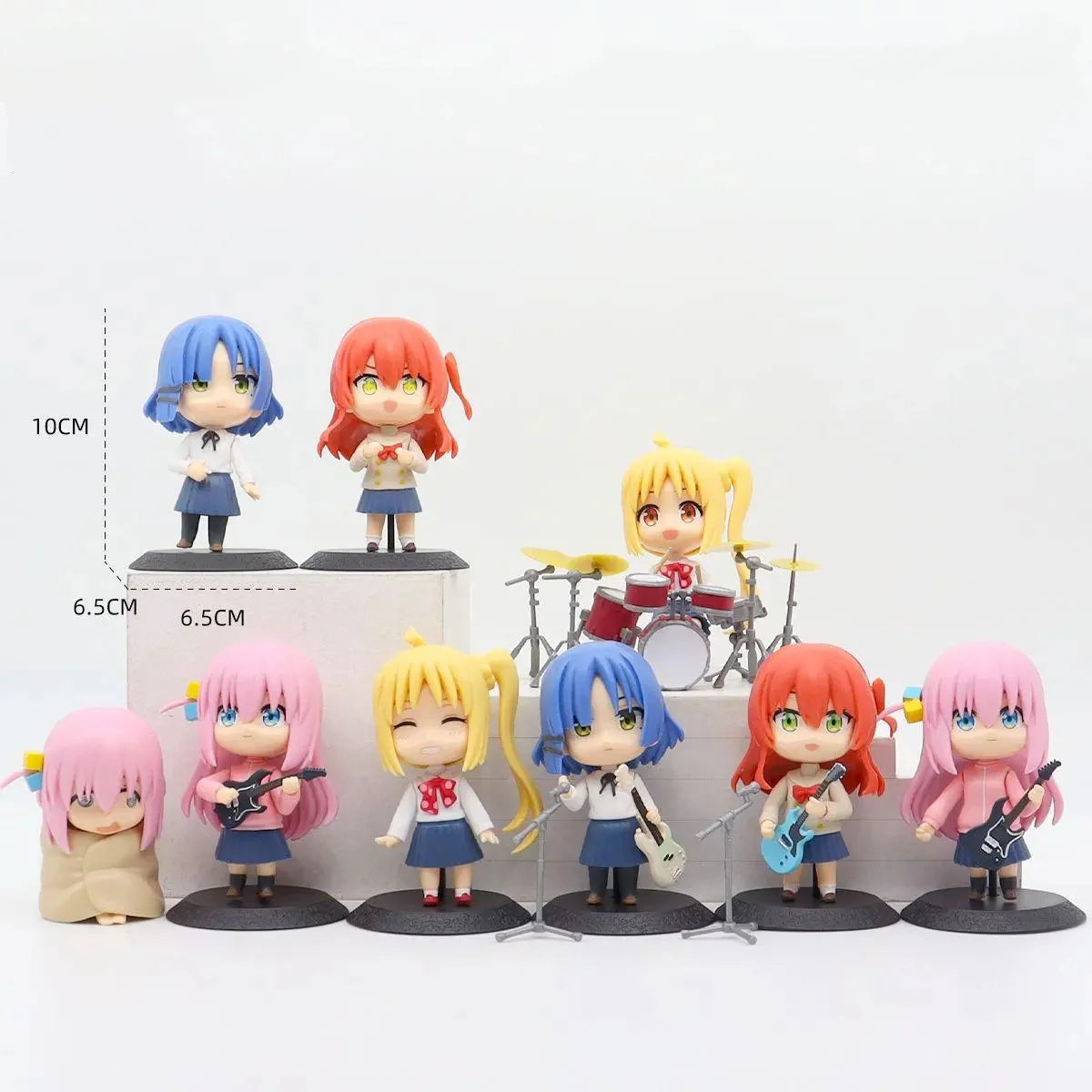 10 PVC movable dolls, rock models, animation collection model toys, children's gifts, birthday gifts, home, car accessories
