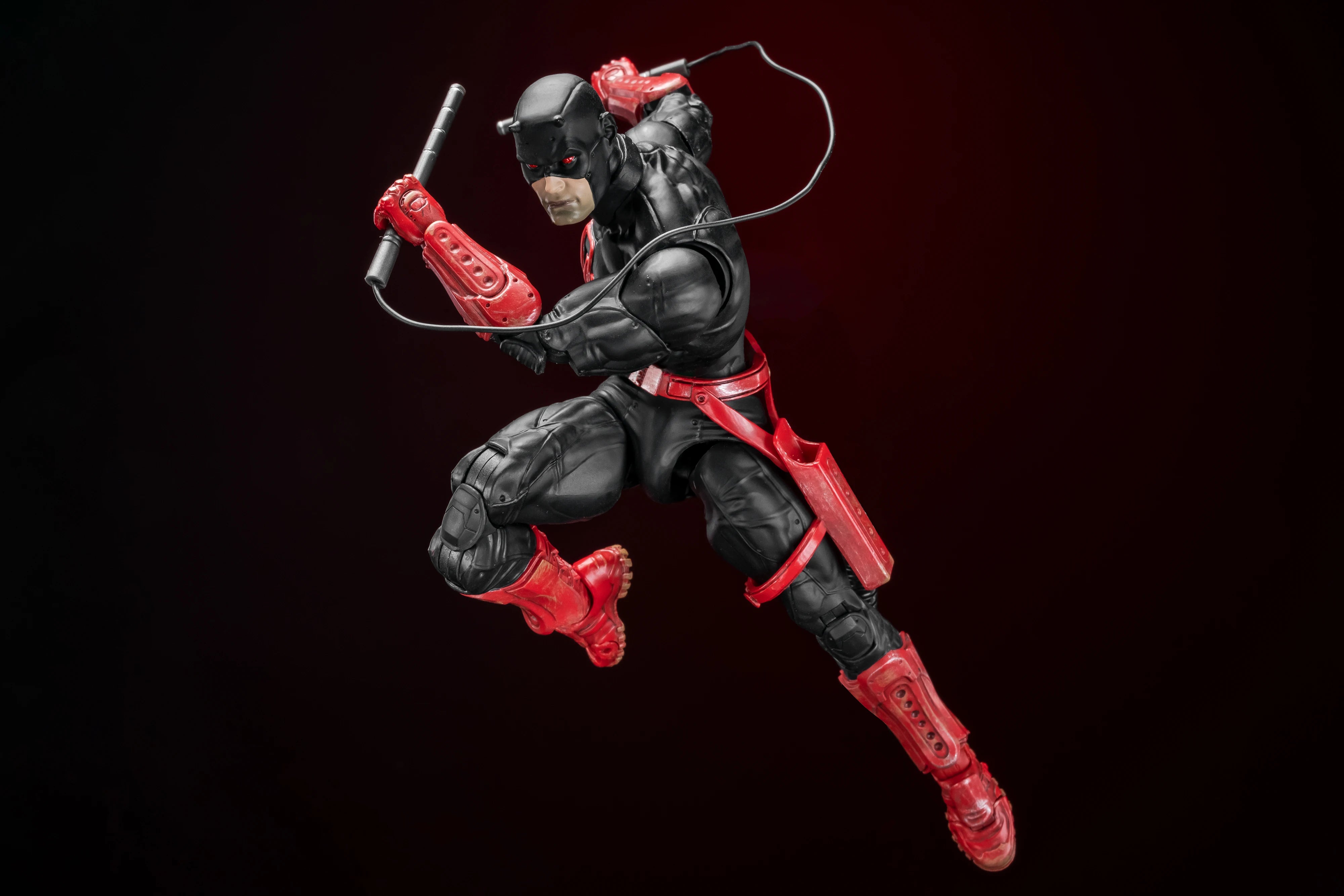 In Stock - FlefToys Marvel Daredevil Classic Red Shadowland Reborn Black 8